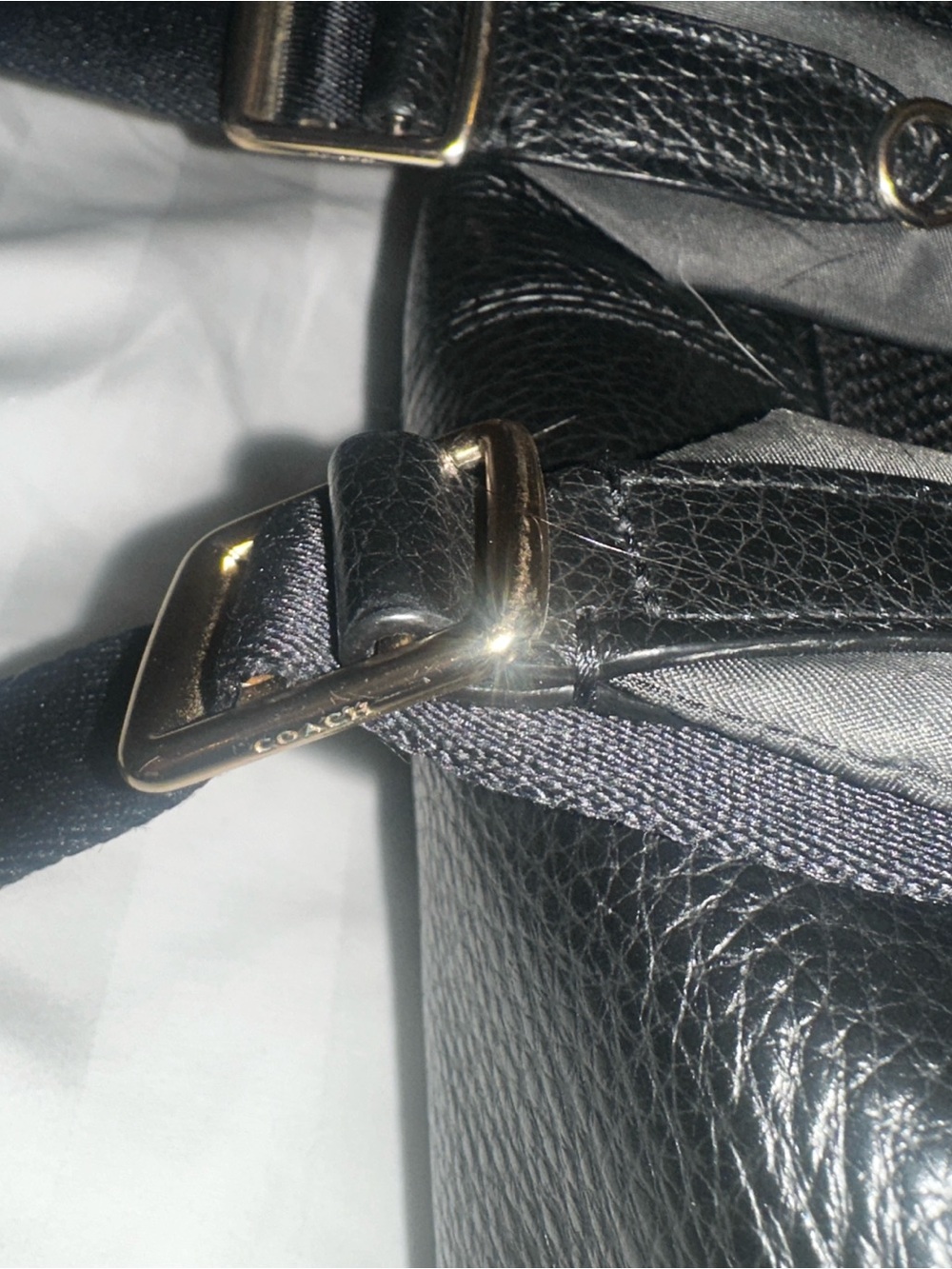 Coach Brown Signature Canvas and Black Leather Pocket Backpack - Picture 5 of 8